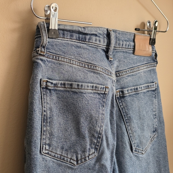 Citizens of Humanity Isola Raw Hem Crop Jeans Sz 24 Blue High Rise Straight Leg - Picture 9 of 9